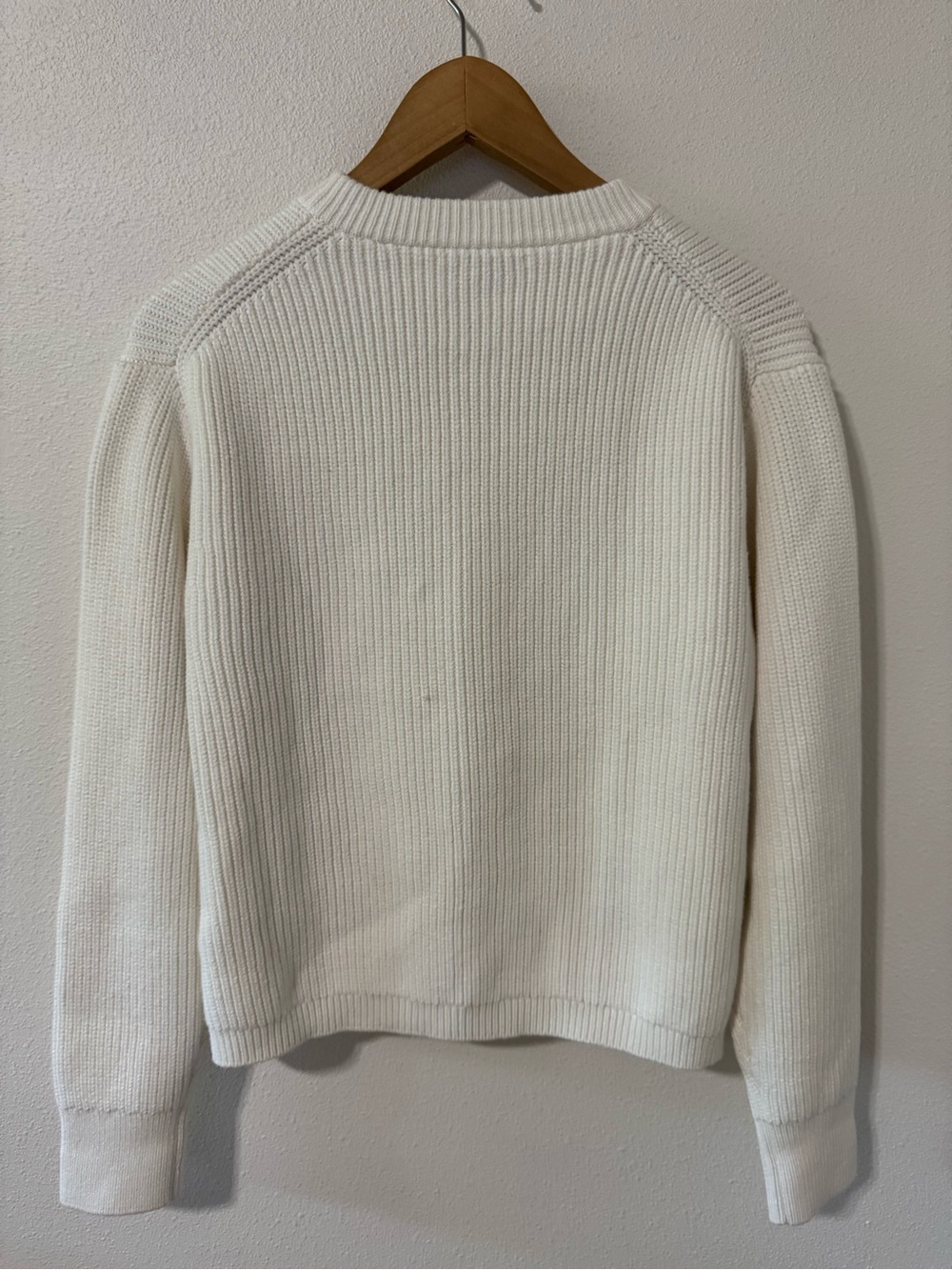J Crew Four-Pocket Cardigan Lady Jacket White Chunky Ribbed Knit 2025-Small - Picture 3 of 10